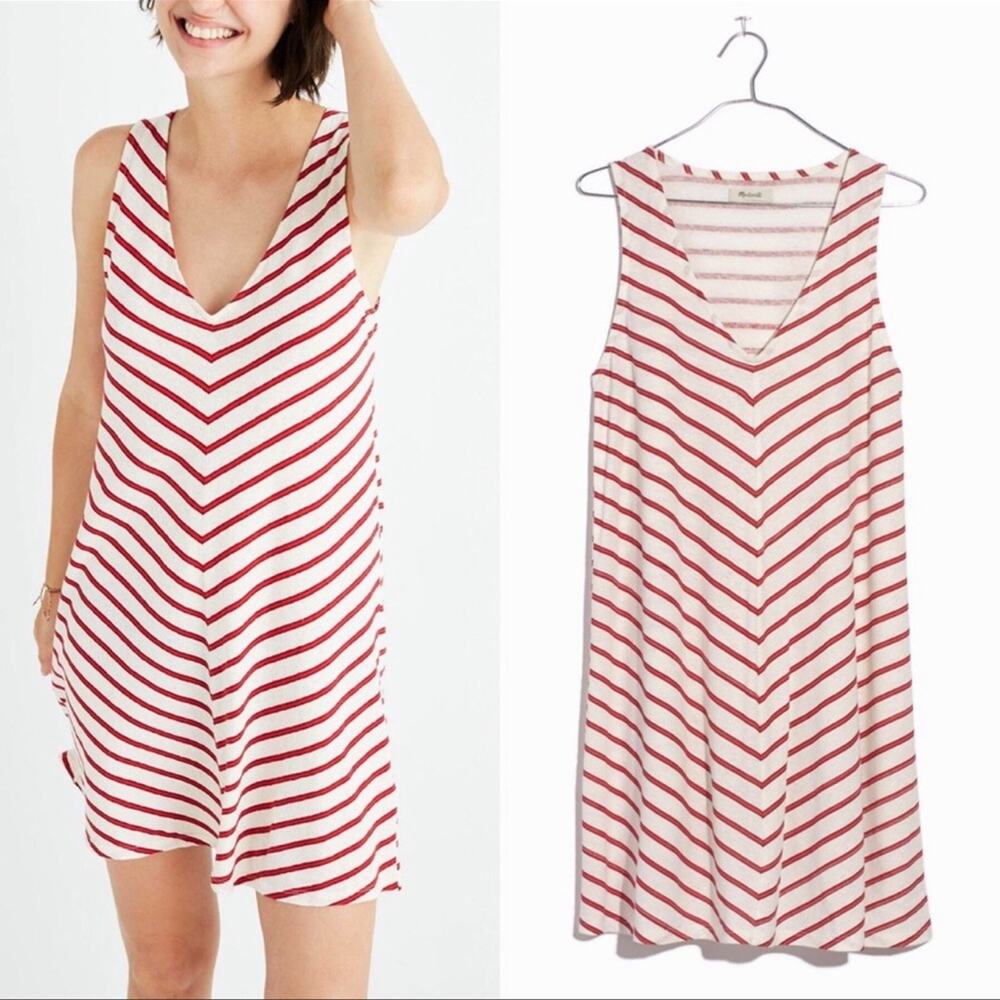 NWT MADEWELL Mitered Striped Tank Dress